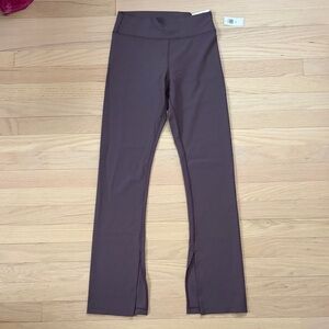 Purple High-Waisted flare Leggings